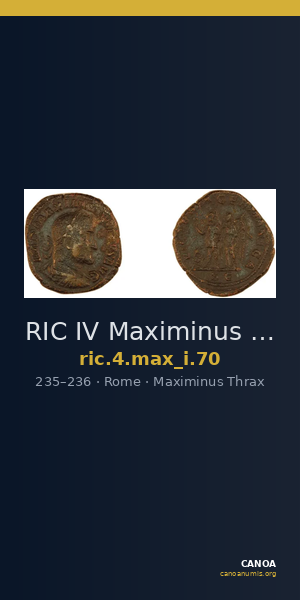 RIC IV Maximinus Thrax 70 — CANOA