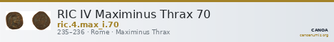 RIC IV Maximinus Thrax 70 — CANOA