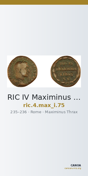 RIC IV Maximinus Thrax 75 — CANOA