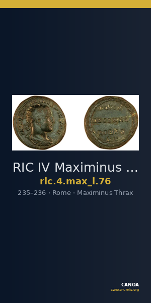 RIC IV Maximinus Thrax 76 — CANOA