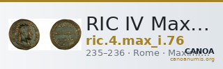 RIC IV Maximinus Thrax 76 — CANOA
