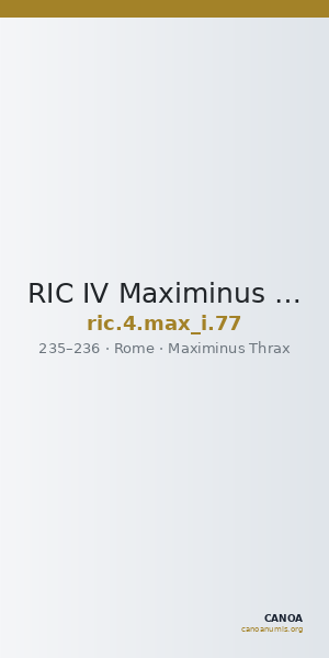 RIC IV Maximinus Thrax 77 — CANOA