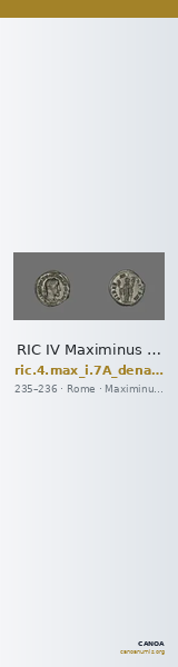 RIC IV Maximinus Thrax 7A (denarius) — CANOA