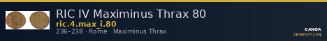 RIC IV Maximinus Thrax 80 — CANOA