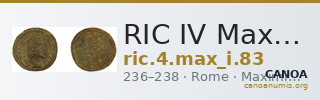 RIC IV Maximinus Thrax 83 — CANOA