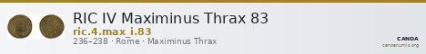 RIC IV Maximinus Thrax 83 — CANOA