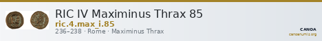 RIC IV Maximinus Thrax 85 — CANOA