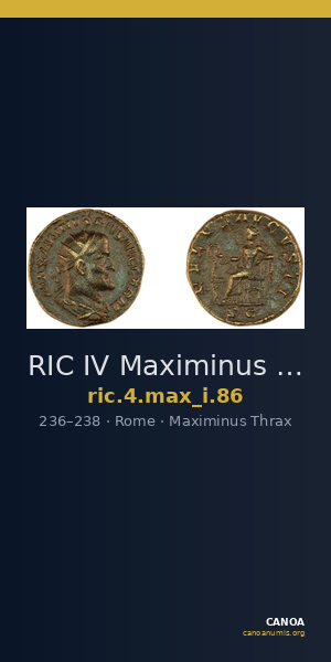 RIC IV Maximinus Thrax 86 — CANOA