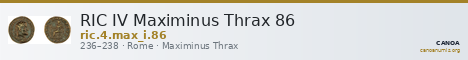 RIC IV Maximinus Thrax 86 — CANOA