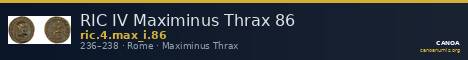 RIC IV Maximinus Thrax 86 — CANOA