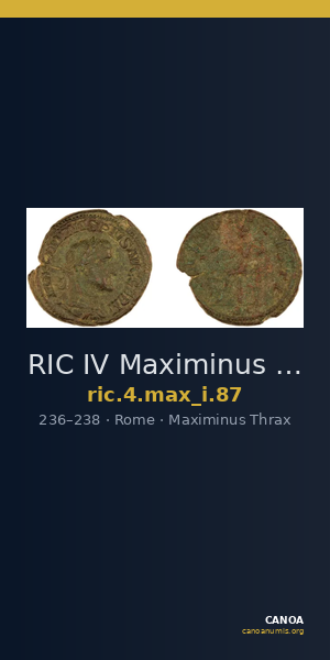 RIC IV Maximinus Thrax 87 — CANOA