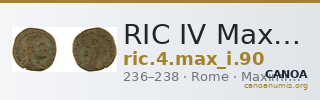RIC IV Maximinus Thrax 90 — CANOA