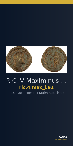 RIC IV Maximinus Thrax 91 — CANOA