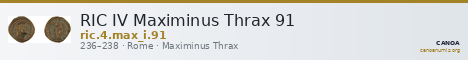 RIC IV Maximinus Thrax 91 — CANOA