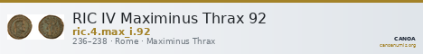 RIC IV Maximinus Thrax 92 — CANOA