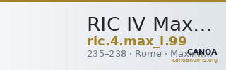 RIC IV Maximinus Thrax 99 — CANOA
