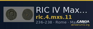 RIC IV Maximus 11 — CANOA