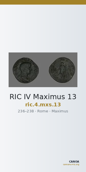 RIC IV Maximus 13 — CANOA