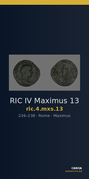 RIC IV Maximus 13 — CANOA