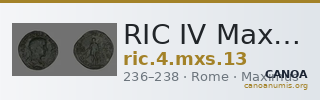 RIC IV Maximus 13 — CANOA