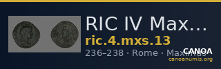 RIC IV Maximus 13 — CANOA