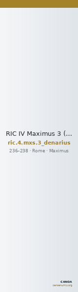 RIC IV Maximus 3 (denarius) — CANOA