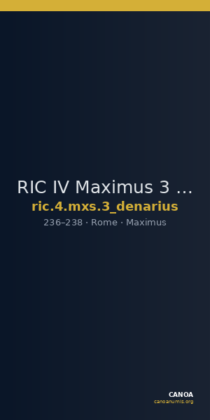 RIC IV Maximus 3 (denarius) — CANOA