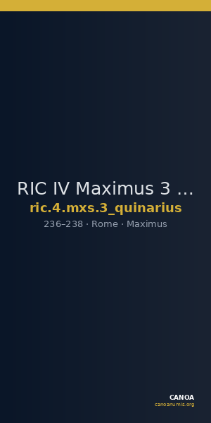 RIC IV Maximus 3 (quinarius) — CANOA