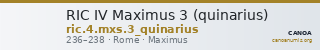 RIC IV Maximus 3 (quinarius) — CANOA