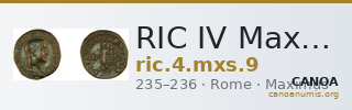 RIC IV Maximus 9 — CANOA