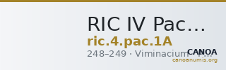 RIC IV Pacatianus 1A — CANOA