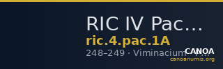 RIC IV Pacatianus 1A — CANOA