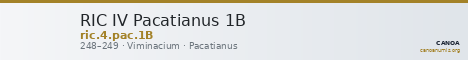 RIC IV Pacatianus 1B — CANOA