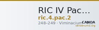 RIC IV Pacatianus 2 — CANOA