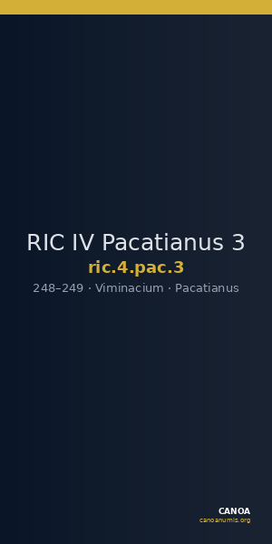 RIC IV Pacatianus 3 — CANOA