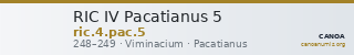 RIC IV Pacatianus 5 — CANOA