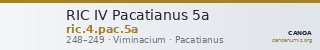 RIC IV Pacatianus 5a — CANOA