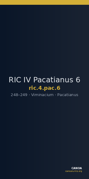 RIC IV Pacatianus 6 — CANOA