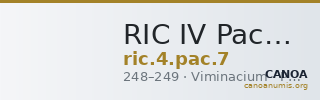 RIC IV Pacatianus 7 — CANOA