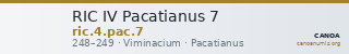 RIC IV Pacatianus 7 — CANOA