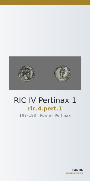 RIC IV Pertinax 1 — CANOA