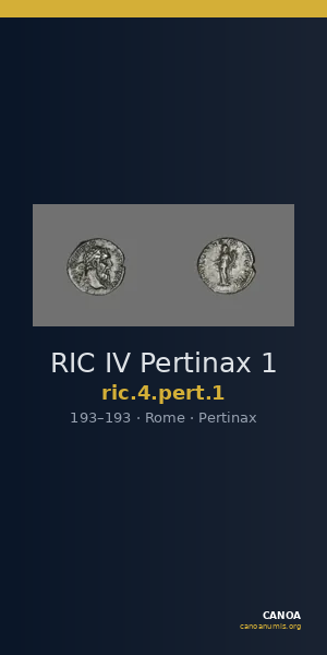 RIC IV Pertinax 1 — CANOA