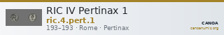 RIC IV Pertinax 1 — CANOA