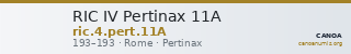 RIC IV Pertinax 11A — CANOA