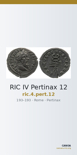 RIC IV Pertinax 12 — CANOA