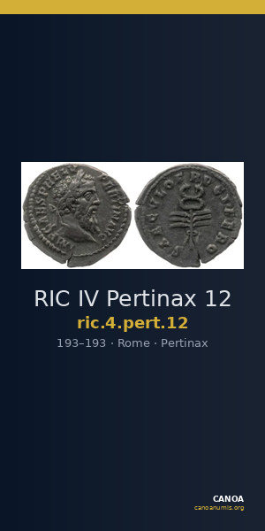 RIC IV Pertinax 12 — CANOA