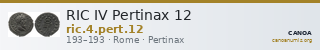 RIC IV Pertinax 12 — CANOA