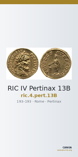 RIC IV Pertinax 13B — CANOA