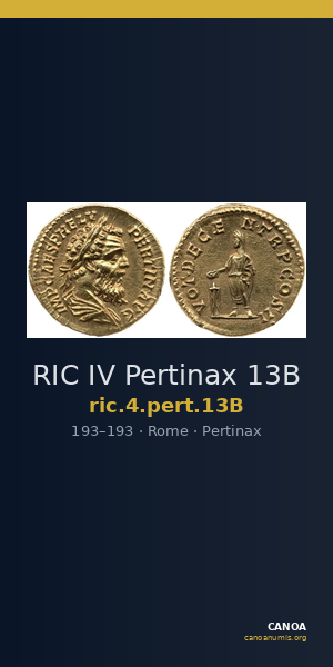 RIC IV Pertinax 13B — CANOA