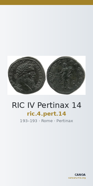 RIC IV Pertinax 14 — CANOA